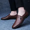 Casual Shoes Mens Loafers 2024 Male Comfortable Business Shoe All-match Men Driving Classic Genuine Leather Fashion