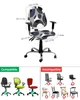 Couvre-chaise Géométrie Navy Grey Elastic Failchair Computer Hover Stretch Rovible Office Office Scecover Living Room Silt Split
