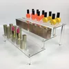 Decoratieve platen Acryl drieledige display rack transparante cosmetica-standplanken portemonnee schoenen