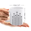 Tasses fleurs minimalistes noires sur tasse blanche à des amis et à la famille Créative Gift 11 oz Caféra Céramique M