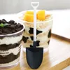 Cuillères 100 pcs dessert cuillère mini scoop de crème glacée fruit créatif pointu Utilisez le banquet en plastique