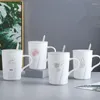 Tazas simples taza de copa de cerámica pueden ser amantes del desayuno de leche en casa de la oficina de regalos