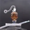 Skull Glass Bong Oil Burner Pipes Shisha Hookah Dab Rig Rookwaterpijp Filter beker Bubbler met 10 mm mannelijke glazen olie -brander Pijp LL