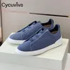 Casual Shoes Arrivel Flat Causal Men Lace Up Real Leather Spring Brand Bussiness For Round Toe Male Seankers