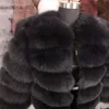 Natural Maomaokong 50 cm Real Fox Pelzmantel im Winter Weste Jacke Fashion SILM Outwear Coat 201103
