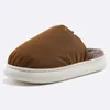 Slippers com chauds d'hiver toast femmes en peluche coton maison intérieure non glissée épaisse semelle à fourrure chaussures pour couples