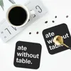 Tischmatten ohne Tischematen Dekoration und Accessoires für Induktionsmatten -Trocknungsgerichte Kaffee gegessen