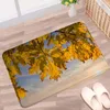 Tapis de salle de bain Nature de salle de bain Natte de salle de bain Waterfall Forest Mountain Cherry Blossom Plant Paysage de tapis sans glissement