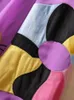 Robes décontractées aeleseen femmes longues robes violette piste de mode à col roulé à col roule
