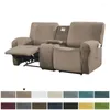Chair Covers Reclining Loveseat With Middle Console Slipcover Velvet Stretch 2 Seat Sofa Furniture Protector