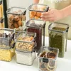 Storage Bottles Sealed Plastic Food Box Cereal Candy Dried Jars With Lid Fridge StorageTank Containers Kitchen Classified Organizer