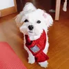 犬のアパレル冬の温かい猫クリスマスニットスカーフカラーアクセサリー調整可能な小さな子犬の子猫スカーフチワワのペット服