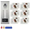 Intercom 212 Enheter Apartitioner Doorbell Intercom Camera System RFID Access Control Building Video Door Phone for Home Security