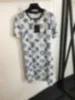 Work Dresses designer 2024 New Spring/Summer Women's Old Flower Overlap Print Chain Decorative Short sleeved Dress OVFE