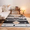 Carpets Vintage Turkey Cotton Living Room Carpet Simple Geometric Bedroom Floor Mat Bedside Area Rugs American Morocco