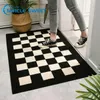 Carpets Winter Rub Outdoor Mat Checkerboard Design Door Rugs Thick Durable Home Carpet For Kitchen Bed Indoor Floor Easy Clean Rug