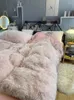 Bedding Sets Winter Extra Thick Mink Cashmere Bed Four-Piece Pink Coral Fleece Duvet Cover Girls' Sheet Student Dormitory Three-Piece