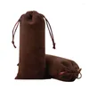 ストレージバッグStobag 50pcs Long Velvet Bag Flannel Drawstring Jewelry Gifts Cosmetic Packable Pocketagurizer Pouches
