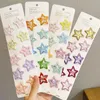 10/12pcsCute Colorful Star Waterdrop Shape Hair Clips For Girls Children Lovely Hair Decorate Hairpins Kids Hair Accessories