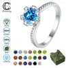 Cluster Rings Cocosily 1CT D Color Moissanite S925 Sterling Silver Exquisite Charming Classic Style Women Ring Christmas Holiday Party