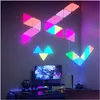 Lampes murales DIY Triangle Light Quantum Lampe Contrôle Colorf RVB LUMIRES SMARTS WIFI BLUE TOITS MUSIQUE SYNC DE CHAMBRE DÉCORT