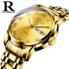 Ruizhiyuan Gold Mechanical Men's Same Style Couple Double Calendar Quartz Watch