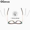 Sunglasses Frames 56657 Cat Eye Anti Blue Computer Glasses Women Fashion Two Color Splicing Large Size Optical Spectacle Frame
