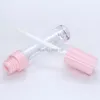 Storage Bottles 6.5ml Empty Clear Tube Lip Gloss Wand 50/100Pieces Plastic Round Cosmetic Container Pink Cap Packaging Tubes