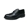 Chaussures décontractées pointues hommes Habille en cuir Slip de mariage de luxe sur 2024 Flats Office Party Formel