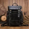 Backpack Męska duża, prawdziwa skóra dla mężczyzny laptop 15,6 cala dziennika podróżni