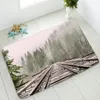 Bath Mats Scenery Non-Slip Bathroom Mat Forest Mountain Island Boat Ocean Bedroom Kitchen Doormat Rug Floor Absorbent Carpet Washable