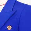 Costumes pour femmes S-xl Couleur solide de la mode de haute qualité b bouton mince à manches longues à double poitrine à poitrine double banlieue décontractée blazer