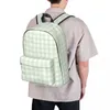 Zaino Green Gingham Woman zaino per ragazzi Girls BookBag Waterproof Students Bags Portability Laptop Rucks Rackack Borsa