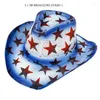 Berets 50JB juliCostume Cowboy Hat Wide Bimmed Stro voor Disco House Feesten Vakantie Comedian Actor