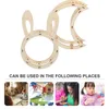 Candle Holders 2 Pcs Lantern Frame Kids DIY Wood Accessories Decor Wooden Unfinished Bracket Materials Child Woodsy