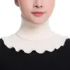 Scarves Detachable Cotton Knitted Turtleneck Collar For Women False Fashion Winter Warm Cover Neck Guard S0s6