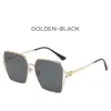 New M-letter fashionable sun protection sunglasses trendy hollow out high-end street photo sunglasses female sunshades