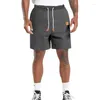 Shorts masculinos Summer String String Soly Pelided Skin European Casual Sports Trend