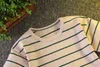 Koreansk version Baby Boys Clothing Set Cotton Kids Girls Clothes Summer Childrens Stripe T-shirt Shorts Set 240329