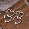 Kolczyki Dangle Red Heart for Women Hipo-Alergomic kształt ozdoby ucha Bankieta Uszy podróżne wystrój