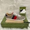 Designer casual shoes Italy luxury gold white green red stripei Italy tiger snake sneaker trainers bee embroidered walking sports ace sneakers hiking footwear