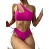 2024 Nouvelle couleur de couleur un soutien-gorge épaule Sexy Bikini Multi Color Bikini