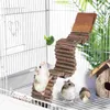 Other Bird Supplies UEETEK Pet Ladder Bridge Hamster Parrot Standing Hanging Wood Blending Climbing Swing Toys Chewing
