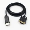 DisplayPort Display Port DP To VGA Adapter Cable 1.8m Male To Male Converter for PC Computer Laptop HDTV Monitor Projector