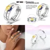 Cluster Rings Shining Sun And Crescent 925 Silver Ring Moon Combination Set Open Adjustable Styling Diamond Fit