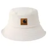 Vêtements de travail des pêcheurs de couleur unie, chapeau de bassin décontracté, marque de tendance d'été pour femmes, étiquette en cuir, sortie en plein air pour les couples, Sunshade Hat Trend
