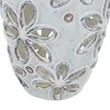 Vases 14" 11"H Floral Handmade Daisy Cut Out White Ceramic Vase Set Of 2