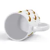 Mugs Banana Pattern White Mug Coffee Afternoon Tea Christmas Cups Ceramic 330ml For Yellow Cool Brown