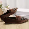 Casual Shoes Summer Cross-border Foreign Trade Large Size Fashion Versatile Pointed Sequin Flat Women's