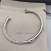 Bangle Womens Przyjaźń miłość projektant bransoletki dar mankieta srebra 18k złota x rybna kanał haczyka srebro srebrna biżuteria Kobieta kabel bransoletki bijoux